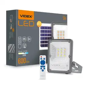 LED прожектор автономний Videx 600Lm 5000K Сенсорний (VL-FSO-205-S)