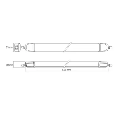 LED светильник IP65 линейный магистральный Videx BNWL04 20W 0.6М 5000K (VL-BNWL04-20065)