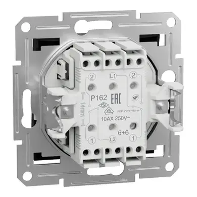Выключатель Schneider Electric 2-кл. внутр. проходной "ASFORA" без рамки антрацит (C2) 