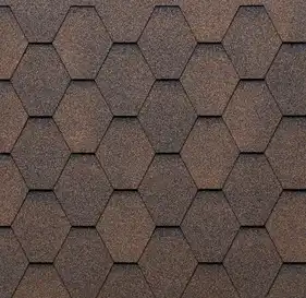 Бітумна черепиця Tegola Eco Roof Hexagonal Mixed Brown