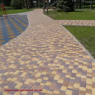 Тротуарная плитка Золотой Мандарин Старый Город 40 40 Персиковый комплект камней