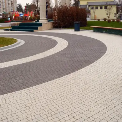 Тротуарна плитка Золотий Мандарин Креатив 60 б/ф Білий набір каменів