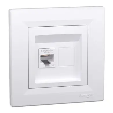 Розетка Schneider Electric комп. RJ-45 кат.6 UTP внутр. "ASFORA" белая (C3) 