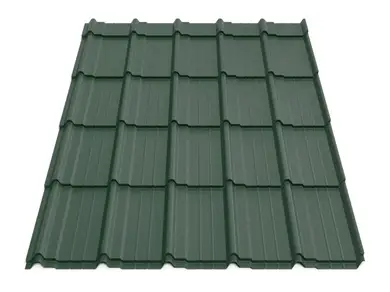 Металлочерепица Будсервис "Мадера 25" Relief iceCrystal mat Thyssen krupp 0.50 mm RAL 6005 Зеленый