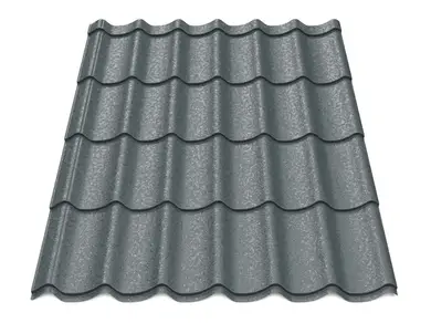 Металочерепиця Будсервіс "Монтерей ЗD" Relief iceCrystal mat Thyssen krupp 0.50 mm RAL 7024 Сірий