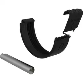 З'єднувач ринви з трубкою Zambelli Robust система 127/80 RAL 9005 Чорний