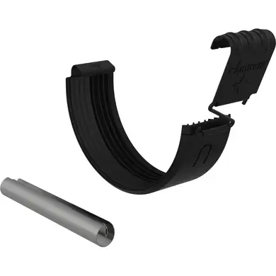 З'єднувач ринви з трубкою Zambelli Robust система 127/80 RAL 9005 Чорний