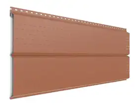 Фасадная панель Tile "Перфорация" матполиэстер U.S.Steel 0,45мм RAL 8004 Терракота
