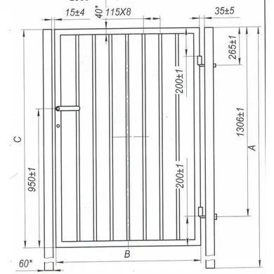 Калитка Завод Центр - Сетка Decor Стандарт ОЦ+ППЛ 1,5 м RAL 6005