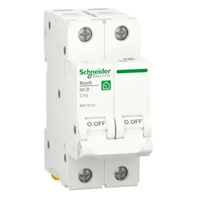Автоматичний вимикач Schneider Electric 2-п. RESI9 10A C (6kA) (C2)