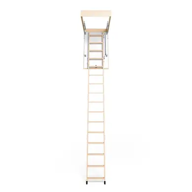 Чердачная лестница Bukwood COMPACT Long деревянные 4-секционные Н340см 130x80 см