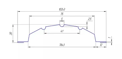 Ламель штахета полукруглая ASTRA полиэстер Индия 0,42 мм RAL 7024 Графит