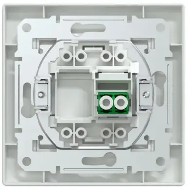 Розетка Schneider Electric волоконно-оптическая дуплекс, белая 