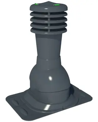 Вентиляційний вихід Krono-Plast KU Ø125 для металевих покрівель не ізольований графіт