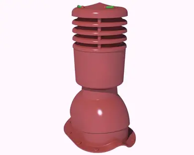 Вентиляционный выход Krono-Plast KBNO Ø125 для металлочерепицы  изолироваанный красный