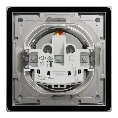 Розетка Schneider Electric 1-я З/К внутр. с крышкой и шторками IP44 "ASFORA алюминий (C2) 