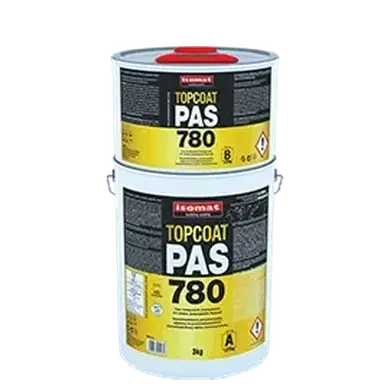 Двухкомпонентное УФ-стойкое полиаспарагиновое защитное покрытие Isomat TOPCOAT-PAS 780 Комплект (А+В) 3 кг, прозрачный