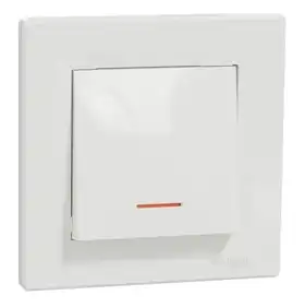 Выключатель Schneider Electric 1-кл. внутр. с подсветкой. "ASFORA" белый (C1) 
