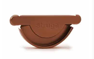 Заглушка ринви універсальна Struga система 125/90 RAL 8004 Цегляний 