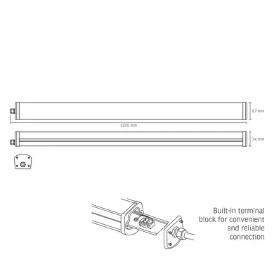 LED прожектор Videx 48W 1.2М 4000K (VLE-BNW-48124)