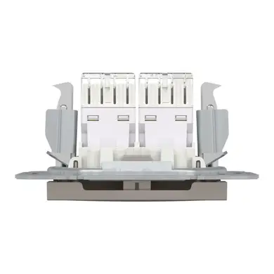 Розетка Schneider Electric комп. двойная RJ-45 внутр. "ASFORA" без рамки бронза (C2)
