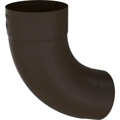 Коліно 72˚ завальцоване з 1-м швом Zambelli Robust система 153/100 RAL 8019 Темно-коричневий