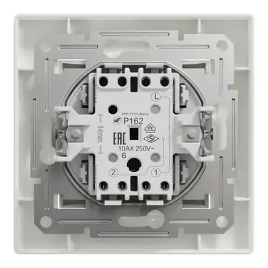 Вимикач Schneider Electric 1-кл. внутр. прохідний "ASFORA" бiлий (C1) 