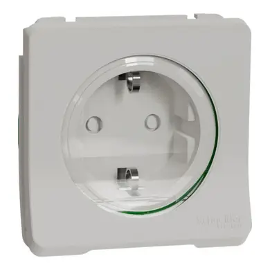 Розетка Schneider Electric 1-а З/К внутр. зі шторками IP55 "MUREVA S" біла (C2)