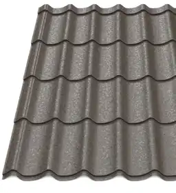 Металлочерепица Будсервис "Монтерей ЗD" Relief iceCrystal mat Thyssen krupp 0.50 mm RAL 8019 Коричневый