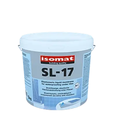 Рідка еластомерна гідроізоляційна мембрана під плиткою Isomat ISOMAT SL-17 15 кг, сірий