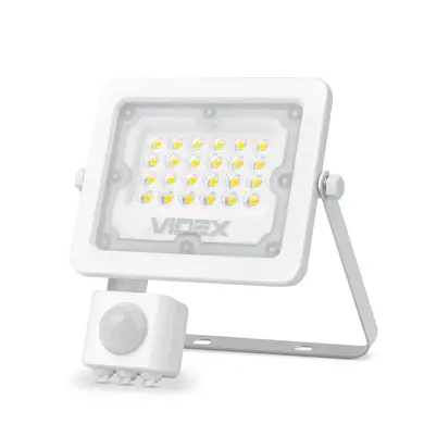 LED прожектор Videx F2e 10W с датчиком движения и освещенности 5000K (VL-F2e105W-S)
