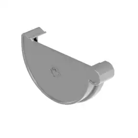 Заглушка левая Galeco PVC система 150/100 RAL 7038 Светло-серый