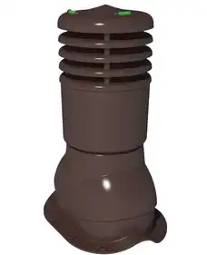 Вентиляційний вихід Krono-Plast KBNO Ø150 для металочерепиці  ізольований темно-коричневий