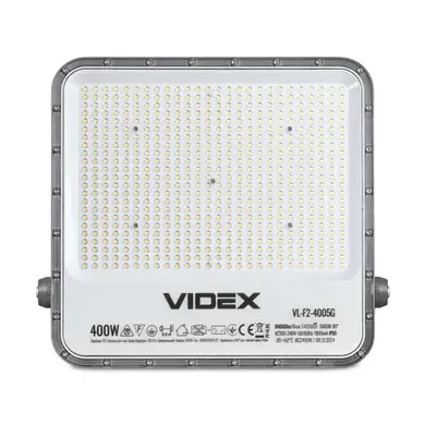 LED прожектор PREMIUM Videx F2 400W 5000K 220V (VL-F2-4005G)