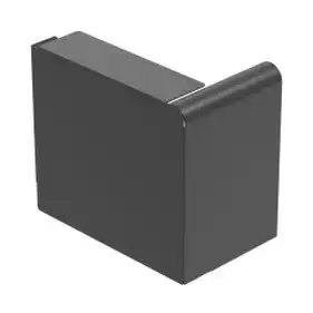 Заглушка левая декоративной планки Stal Galeco BEZOKAPOWY система 125/70х80 RAL 9005 Черный