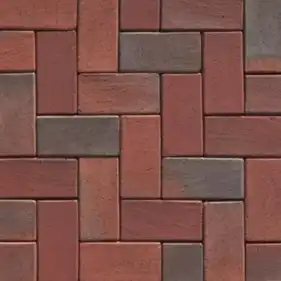 Клинкерная брусчатка ABC Dormagen karminrotgrau-bunt 200х100х52 мм