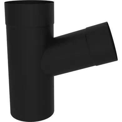 Тройник 72˚, 80/80 Zambelli Robust система 127/80 RAL 9005 Черный