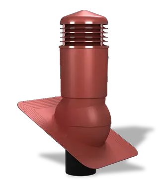 Вентиляційний вихід утеплений для бітумної черепиці Wirplast WiroVent STANDARD PLUS K81 Ø125/500 мм червоний