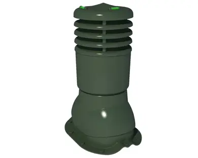 Вентиляционный выход Krono-Plast KBFO Ø150 для металлочерепицы  изолироваанный зеленый
