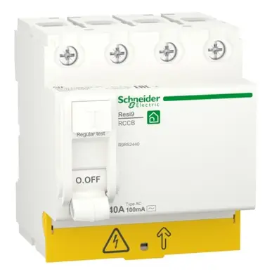 Дифференциальный реле Schneider Electric 4-п. RESI9 40A  АС 100mA (C2)