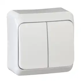 Выключатель Schneider Electric 2-кл. внеш. IP20 "Prima" белый белый (С1) 