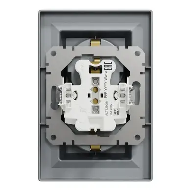 Розетка Schneider Electric 2-я З/К внутр. "ASFORA" сталь (C2) 