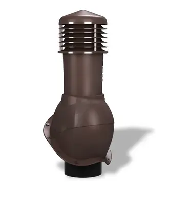 Вентиляционный выход неизолированный для металлочерепицы Wirplast WiroVent PERFEKTA K53 Ø150/500 мм темно-коричневый