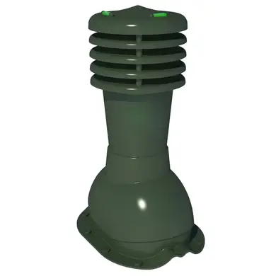 Вентиляционный выход Krono-Plast KBF Ø125 для металлочерепицы не изолироваанный зеленый