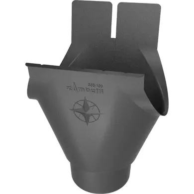 Лійка овальна завальцована Zambelli Robust система 153/100 RAL 7037 Сірий