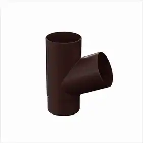 Трійник Galeco PVC система 130/80 67° RAL 8019 Темно-коричневий