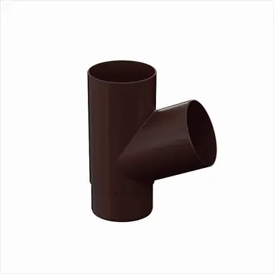 Трійник Galeco PVC система 130/80 67° RAL 8019 Темно-коричневий