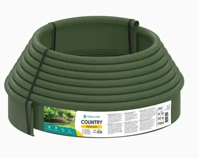 Бордюр садовый пластиковый Vodaland H110 Country Premium оливковый 10 м