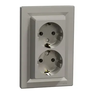 Розетка Schneider Electric 2-я З/К внутр. "ASFORA" бронза (C2) 