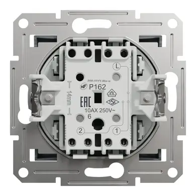 Выключатель Schneider Electric 1-кл. внутр. проходной "ASFORA" без рамки сталь (C2) 